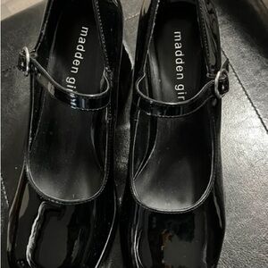 Madden Girl Shiny Black Heels